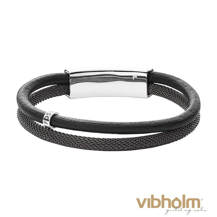 Fossil - Vintage Casual Armbånd Herre - læder/stål JF02829040